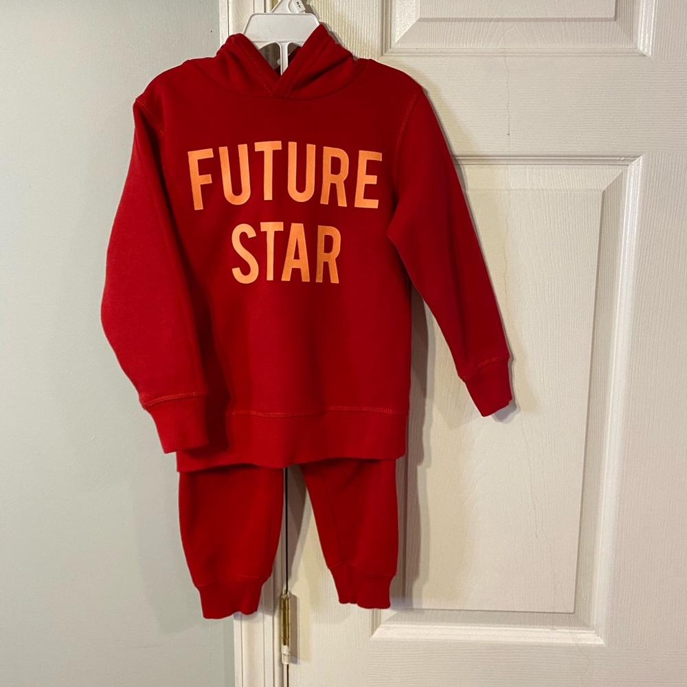 H & M Red Future Star Toddler Sweatsuit Size 2/3